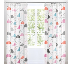 Fairy Clouds - Pair of Pencil Pleat Curtains