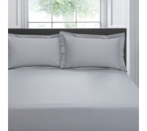 100% Cotton 400TC Pair of Oxford Pillowcases - Silver