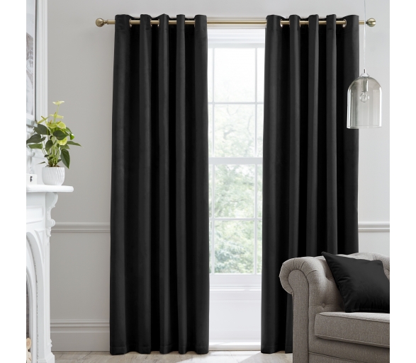 Montrose - Black Blackout Curtains