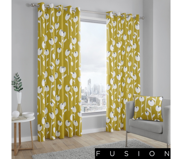 Alabar - Ochre Curtains