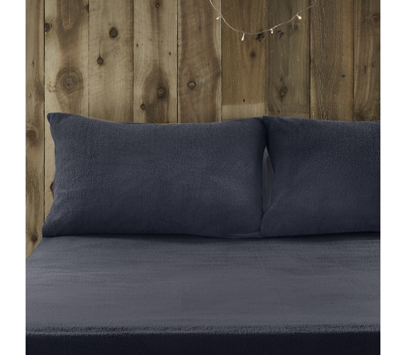 Teddy Fleece Navy Pillowcases