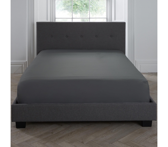 100% Cotton 35cm Deep Fitted Sheet - Charcoal