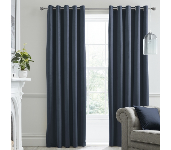 Montrose - Navy Eyelet Curtains