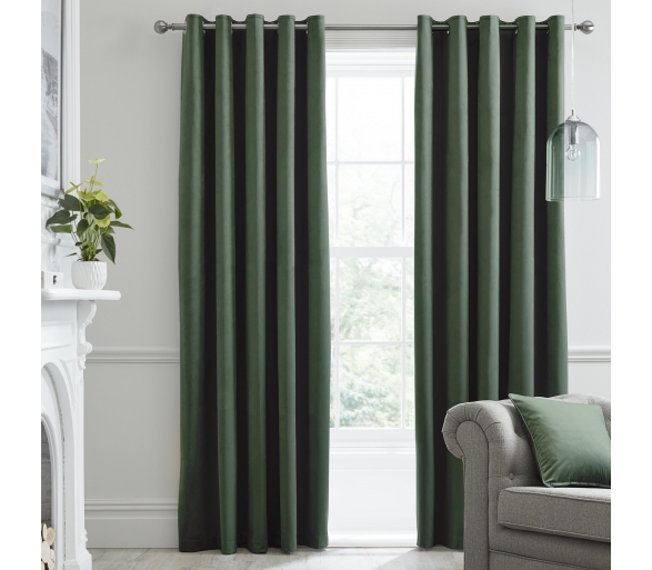 Montrose - Bottle Green Blackout Curtains